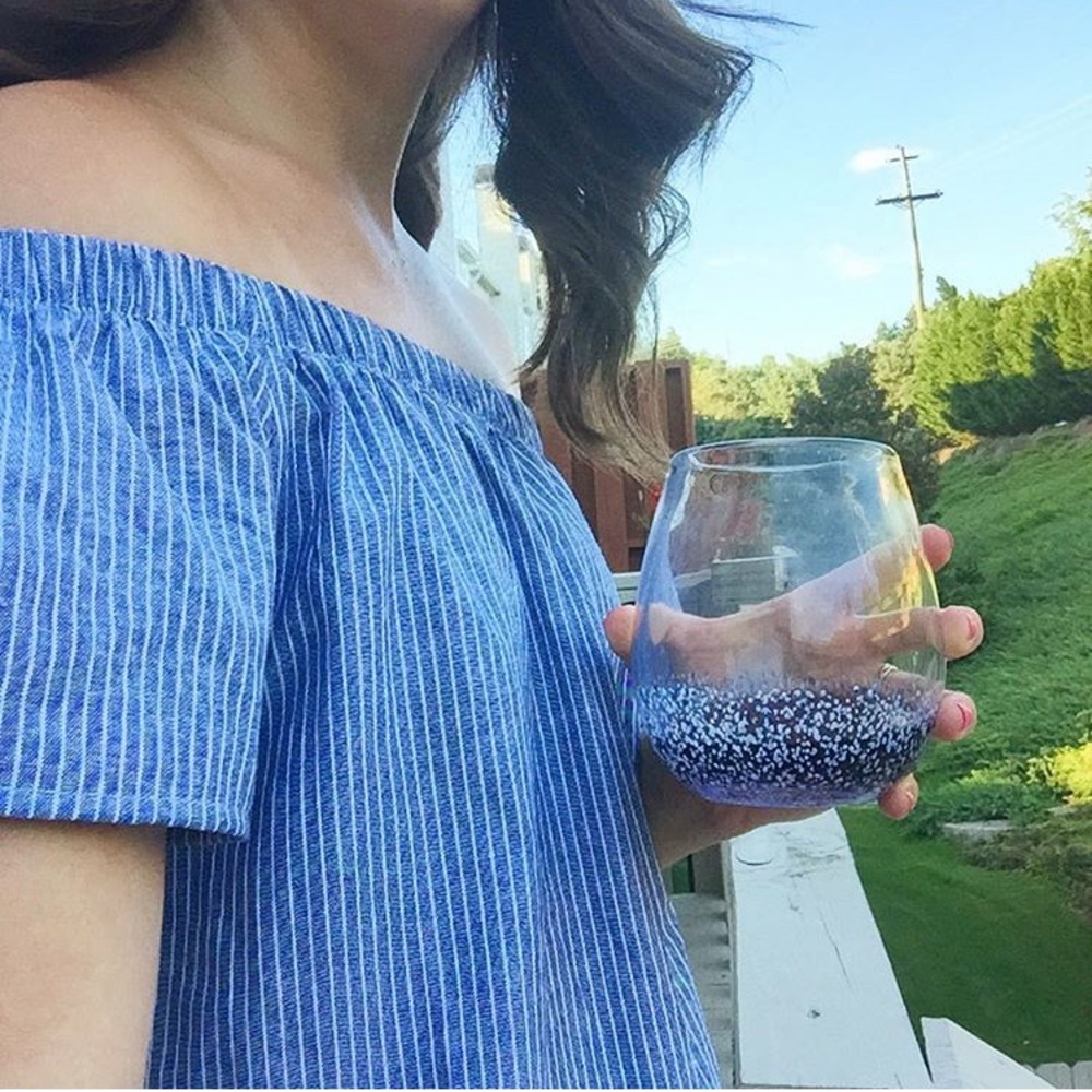 Striped off the shoulder top